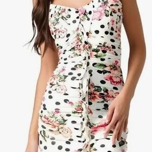 BCX Floral and Polka Dot Mini Dress